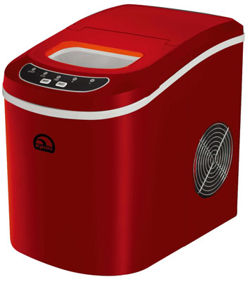 2. iGloo ICE102-Red Compact Ice Maker, Red