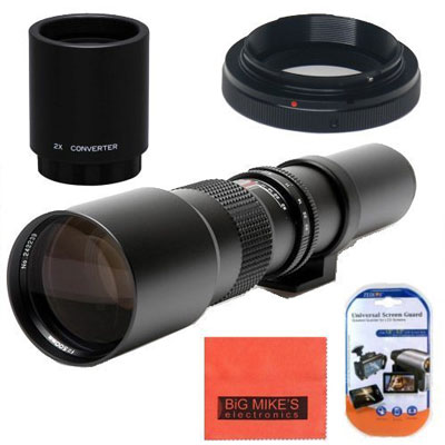 8. High-Power 500mm/1000mm f/8 Manual Telephoto Lens for Nikon