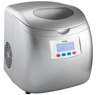 8. Knox Portable Compact Ice Maker with LCD Display, Silver