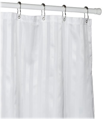4. 70 x 72 White Croscill Fabric Shower Curtain Liner