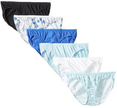 9. Hanes Women's Cotton Bikini 6 Pack