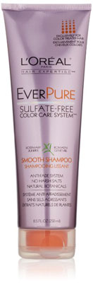4. L'Oreal Paris EverPure Sulfate-Free Color Care System Smooth Shampoo, 8.5 Fluid Ounce