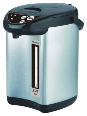 10. Sunpentown SP-3619 Stainless-Steel 3-3/5-Liter Dual-Pump Hot-Water Dispensing Pot