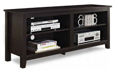 4. WE Furniture Wood TV Stand, 58-Inch, Espresso