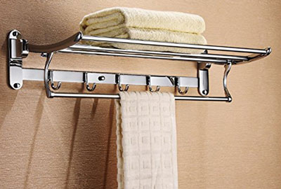 10. KES A3010 Bathroom Foldable Towel Rack Shelf