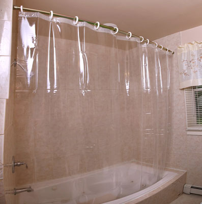 3. 72 x 72 Clear Epica Mildew-Resistant Antibacterial Heavy-Duty Shower Curtain Liner