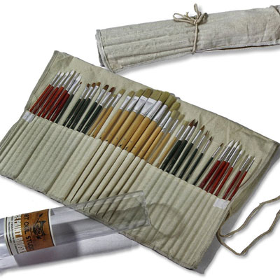 6. 36 Paint Brushes Art Set for Acrylic, Oil & Watercolors