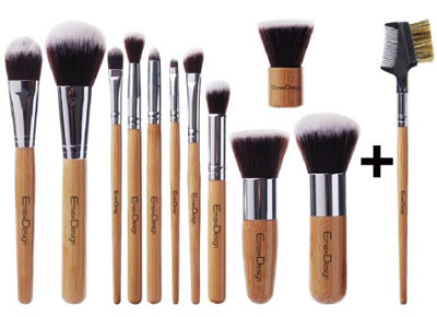 2. *New Arrival* EmaxDesign® Makeup Brush Set Professional 12 Piece, Best Makeup Brush Set Reviews