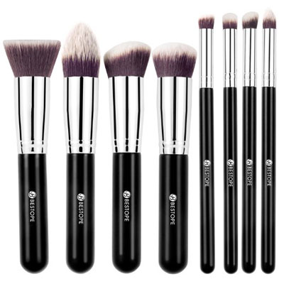 8. BESTOPE Premium Synthetic Kabuki Makeup Brushes Set Cosmetics Foundation Blending Blush Eyeliner Face Powder Brush Makeup Brushes Kit