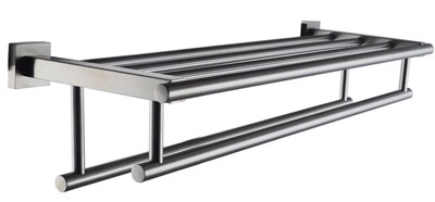 9. KES® A2112-2 Shelf with Towel Rack Minimalist Stainless Steel Towel Rack