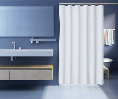 10. 72 x 72 White ZenFresh Anti Mildew/Antibacterial Heavy Duty 10 Gauge Shower Curtain Liner, Best Shower Curtain Liner Reviews