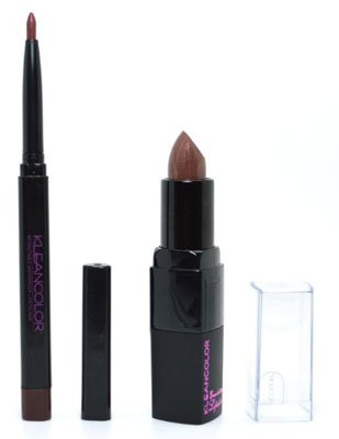 8. Kleancolor 1 Eye Lip Liner Mocha + 1 Lipstick Hazelnut Makeup Combo + FREE EARRING