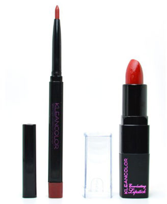 7. Kleancolor 1 Eye Lip Liner Deep Red + 1 Lipstick Radiant Red Combo + FREE EARRING