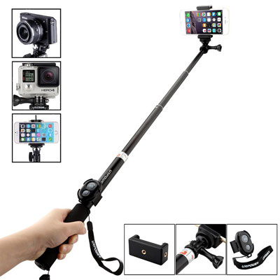 8. Selfie Stick,URPOWER® handheld monopod for GoPro Hero 1 2 3 3+ 4, Camera and Cell Phone - All-in-One for Smartphone, Digital Camera, POV, Camera Canon Nikon Sony Panasonic Olympus and more (Black)