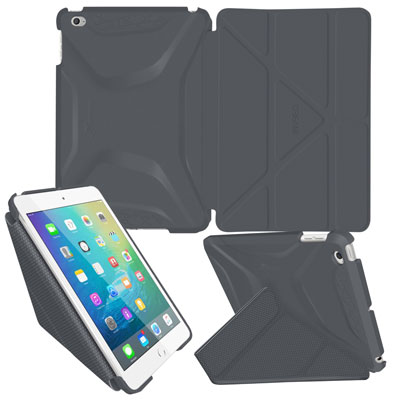 9. iPad Mini 4 Case, roocase Origami 3D iPad Mini 4 Slim Shell Case Smart Cover with Sleep / Wake