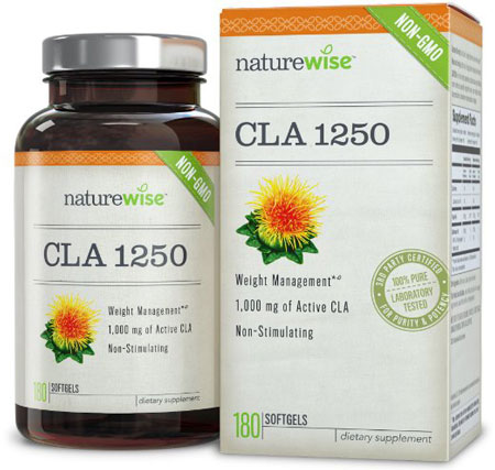 1. NatureWise CLA 1250, Highest Potency Non-GMO Healthy Weight, Top 10 Best CLA Supplements In 2020 Reviews