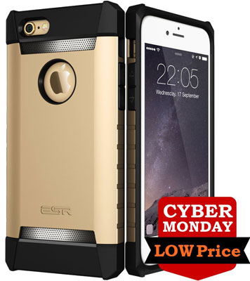13. The iPhone 6S Plus Case Heavy Duty ESR Full Body Armor With Screen Protector Shielder Gold