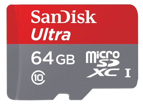 4. SanDisk Ultra 64GB microSDXC UHS-I Card