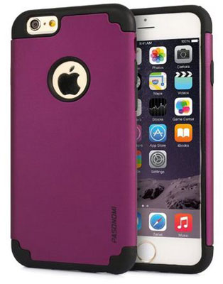 6. The iPhone 6S Plus Case iPhone 6 Plus Case Pasonomi Slim Fit Hybrid High Impact Dual Layer Armor Defender Case Protective Cover For iPhone 6S Plus And iPhone 6 Plus 5.5 Inch Purple