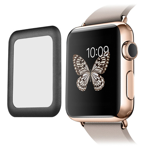 4. FULL Coverage [Ultra-Thin] 0.2mm iWatch Screen Protector Tempered Glass Screen Protector-38mm Rose Gold