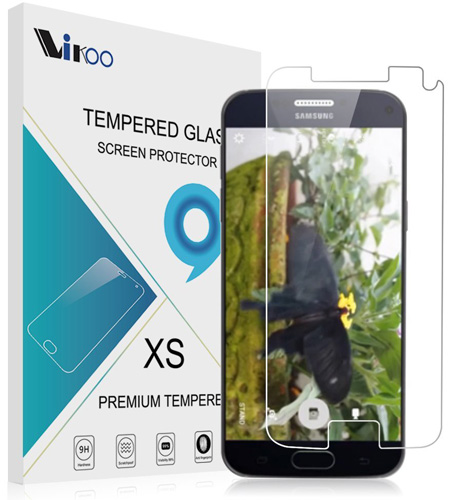 #6. Samsung Galaxy S7 Screen Protector, Vikoo Ultra-thin 9H Hardness Shatterproof Anti-Scratch HD Clear Tempered Glass Screen Protector for Samsung Galaxy S7 Smartphone