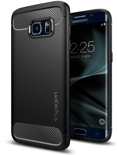 #4.Galaxy S7 Edge Case, Spigen [Rugged Armor] Resilient [Black] Ultimate Protection From Drops And Impacts For Samsung Galaxy S7 Edge(2016) (556CS20033)