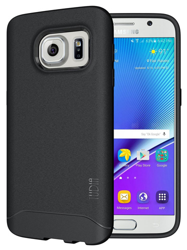#8.Galaxy S7 Case - TUDIA Ultra Slim Full-Matte ARCH TPU Bumper Protective Case for Samsung Galaxy S7 (Black)