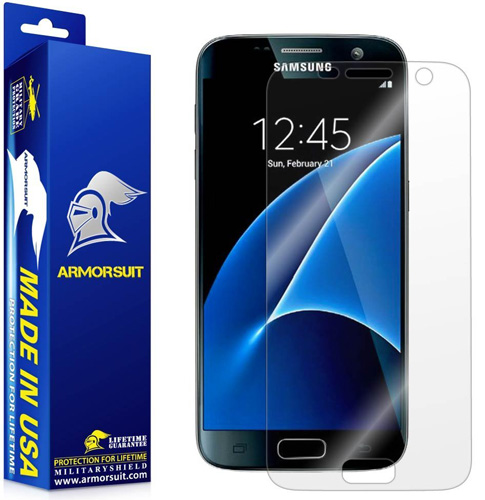 #5.ArmorSuit MilitaryShield - Samsung Galaxy S7 Screen Protector Anti-Bubble & Extreme Clarity HD Shield + Lifetime Replacement