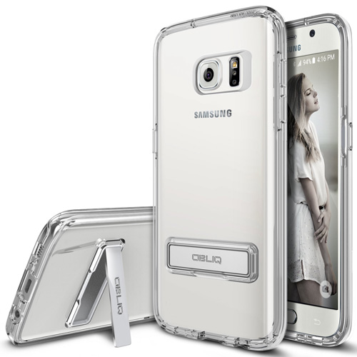 #4. Galaxy S7 Case, OBLIQ [NakedSHIELD] [Clear] [Metal Kickstand] Slim Fit Crystal Clear Scratch Resist Heavy Duty Protection Dual Layer Case for Samsung Galaxy S7(2016)