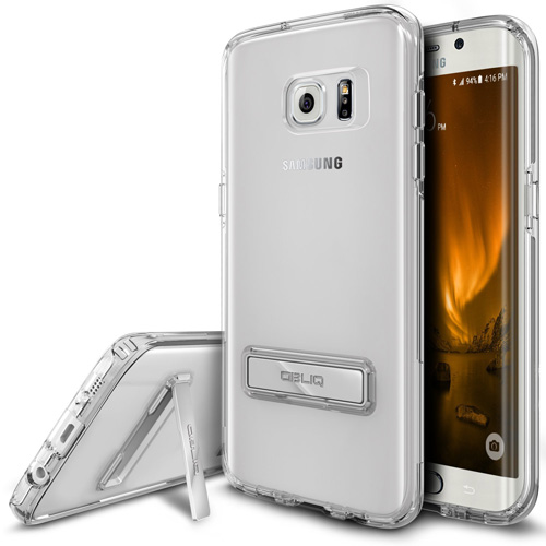 #5. Galaxy S7 Edge Case, OBLIQ [NAKED SHIELD][Clear] [Metal Kickstand] Slim Fit Crystal Clear Scratch Resist Heavy Duty Protection Dual Layer Case For Samsung Galaxy S7 Edge