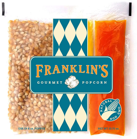 5. Franklin's Gourmet Movie Theater Popcorn. Organic Popping Corn 
