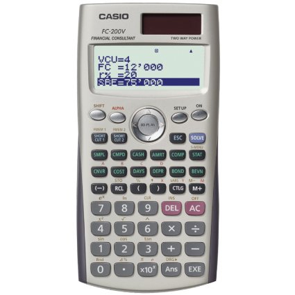 5. Casio FC-200V Financial Calculator