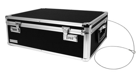 8. Vaultz Locking Storage Box, 19.5 x 7 x 13.5 Inches, Black (VZ00323 