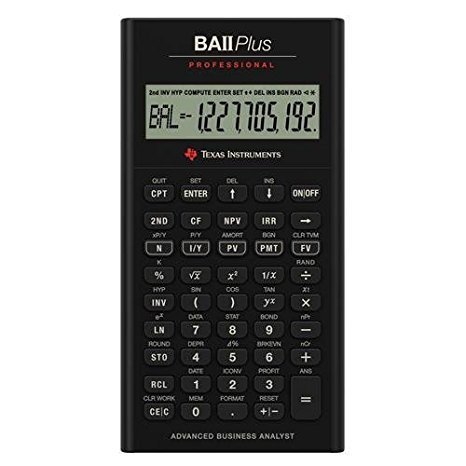 6. Texas Instruments TI BA II Plus Professional Financial Calculator