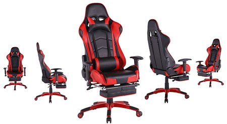 3. Computer Office Chair with Footrest 