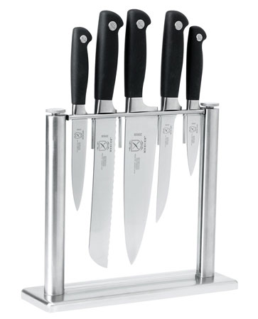 9. Mercer Culinary Genesis 6-Piece Forged Knife Block Set 