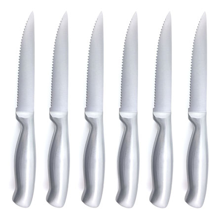 2. Ashlar Steak Knives-Set of Stainless Steel Dishwasher Safe 